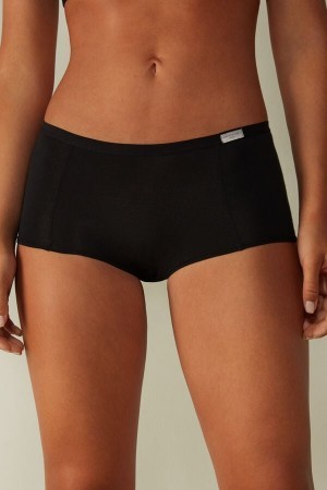 Intimissimi Katoenen Boyshorts Zwart | TNLWZ49388